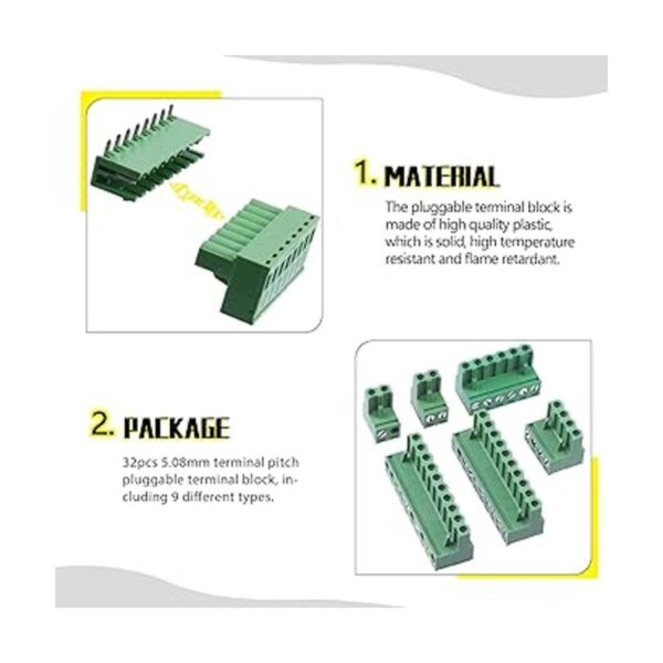 Mardatt 32 conectores de 9 tipos de bloques de terminales_4