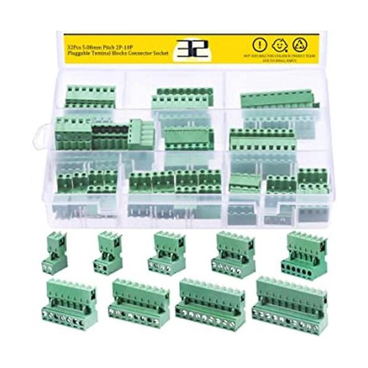 Mardatt 32 conectores de 9 tipos de bloques de terminales