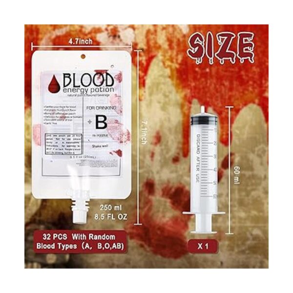 Nuenen 32 bolsas de sangre de Halloween para beber fiesta_2