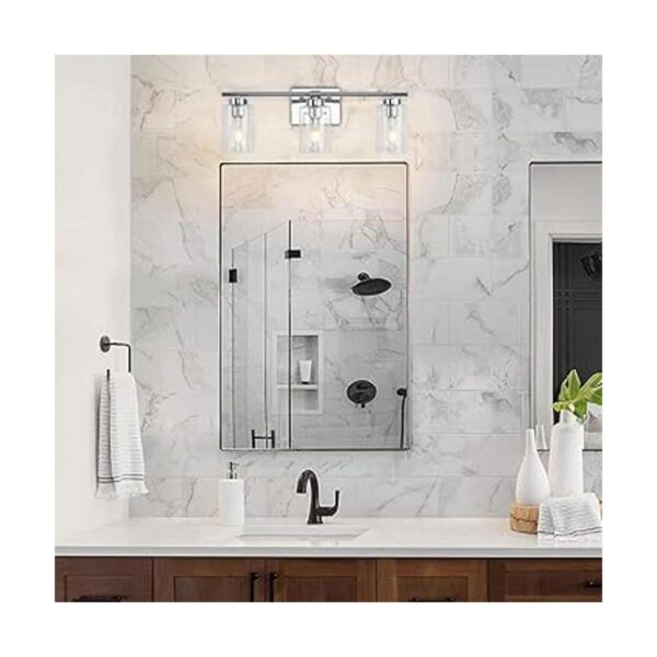 KOSTOMO Lámpara de pared cromada de 3 luces lámpara de_3