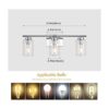 KOSTOMO Lámpara de pared cromada de 3 luces lámpara de_4