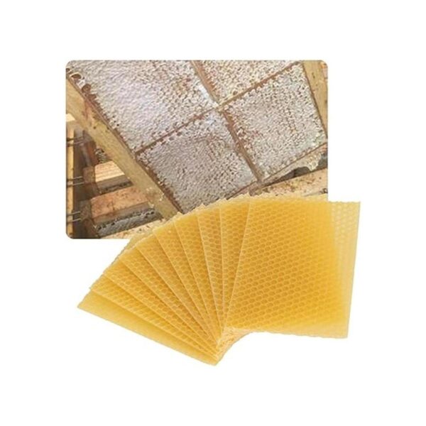 Juego de 10 hojas de cera de abeja natural de cera de