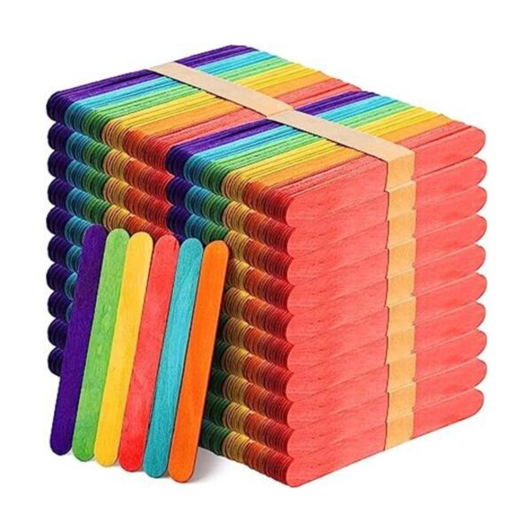 Okllen Paquete de 1000 palos de manualidades de colores_1