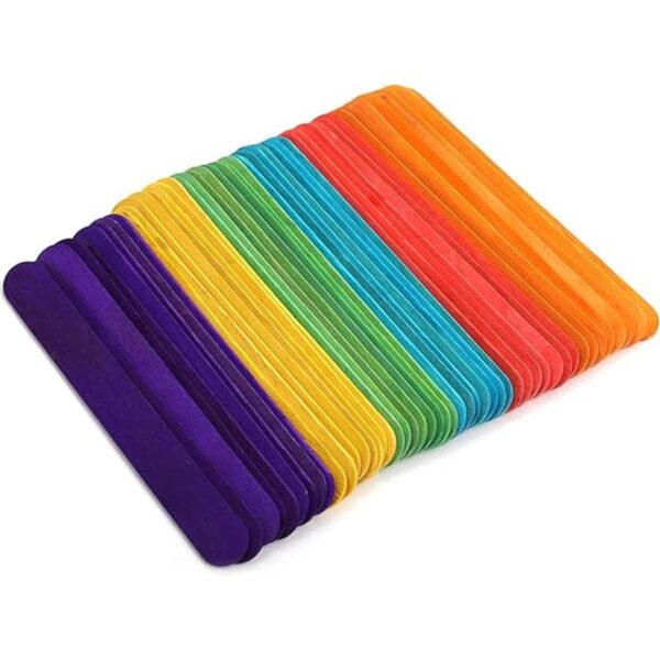 Okllen Paquete de 1000 palos de manualidades de colores_4