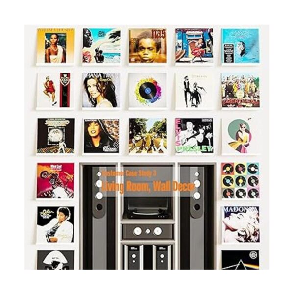 ILYXY Soporte para discos de vinilo acrílico paquete de_2