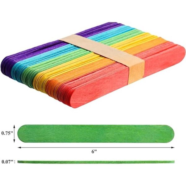 Okllen Paquete de 1000 palos de manualidades de colores_2