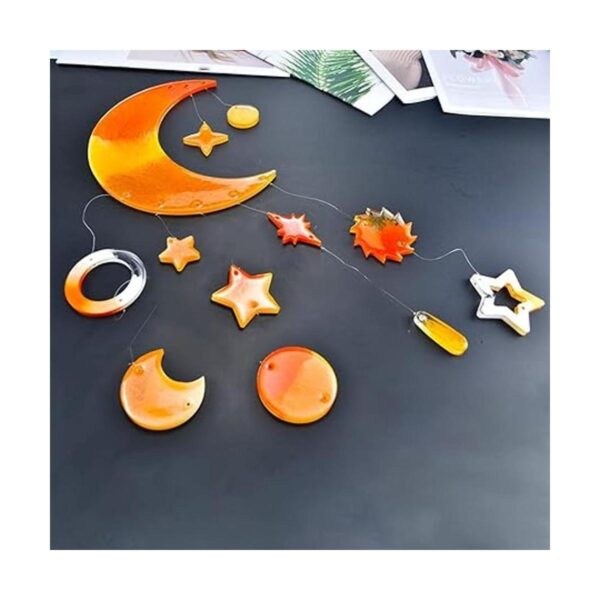 Fuerlun Moldes de resina Moon Star de silicona 3 piezas_4