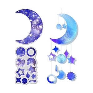 Fuerlun Moldes de resina Moon Star de silicona 3 piezas_1