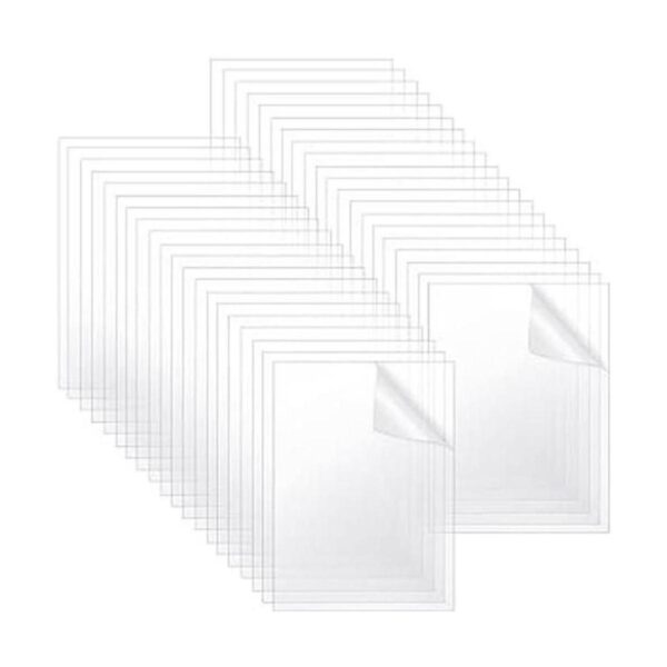 40 hojas de acrílico de plástico transparente con papel_1