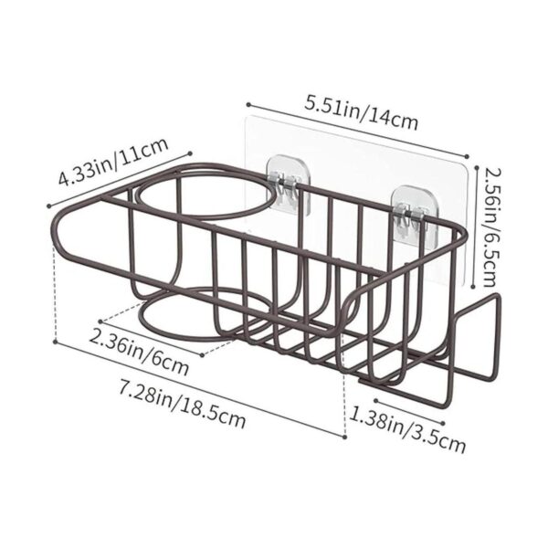 HapiRm Soporte de esponja adhesivo 4 en 1 para fregadero