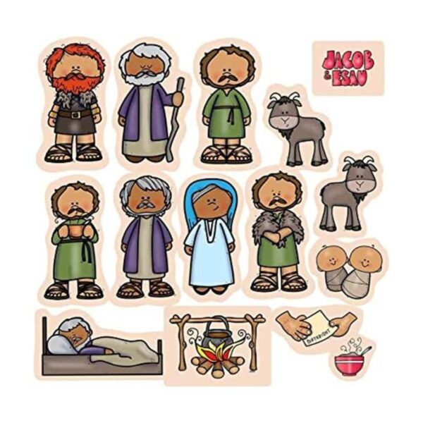 Jacob Esau Figuras de fieltro para la Biblia de_1