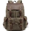 HuaChen Mochila de cuero para hombre mochila de hombro de_1