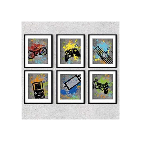 Juego de 6 lienzos con diseño de videojuegos para_1