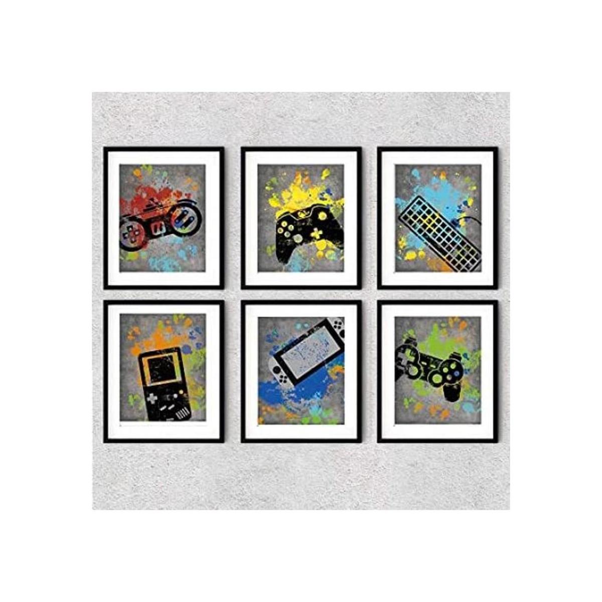 Juego de 6 lienzos con diseño de videojuegos para