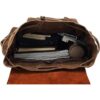 HuaChen Mochila de cuero para hombre mochila de hombro de_5