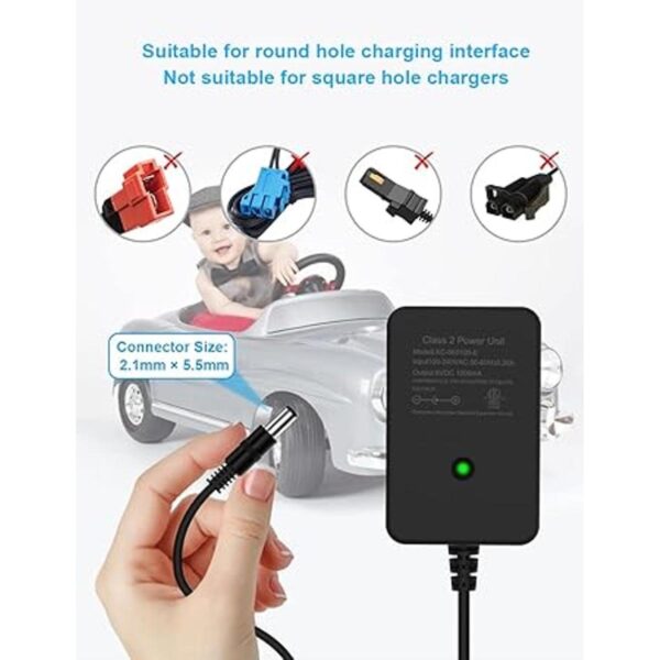 IBERLS Cargador de 6 V para juguetes de montar cable