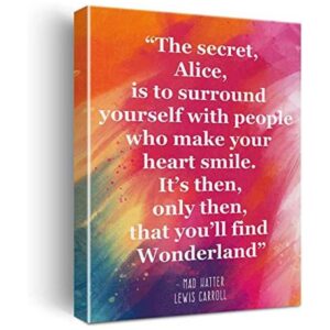 Lienzo decorativo inspirador con cita secreta de Alicia en_1