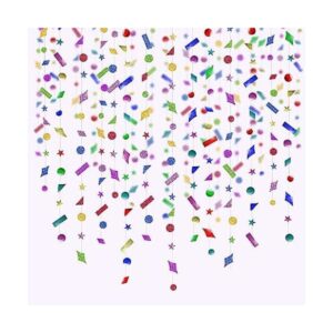 Guirnalda de confeti colorida con purpurina para colgar_1