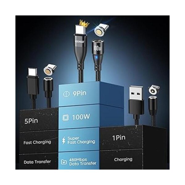 ODDADD Cable de carga micro magnético USB C a PD de 100_4