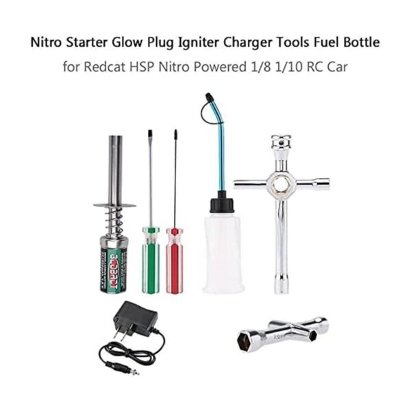 Globact RC Nitro Starter Glow Plug Encendedor Herramientas_3