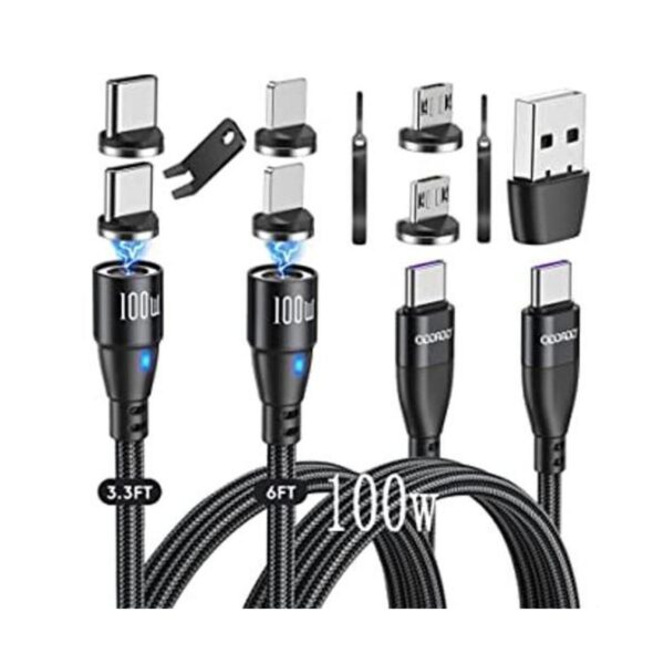 ODDADD Cable de carga micro magnético USB C a PD de 100_1