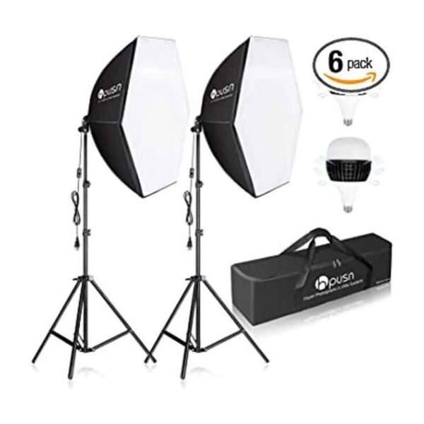 HPUSN Softbox Kit de iluminación fotográfica de 30 x 30_1