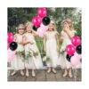 Decoraciones de fiesta de cumpleaños de color rosa_5