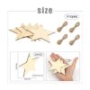 KINBOM 50 piezas de estrella de madera natural madera con