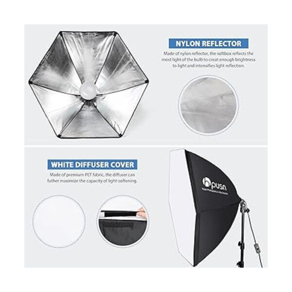 HPUSN Softbox Kit de iluminación fotográfica de 30 x 30_2