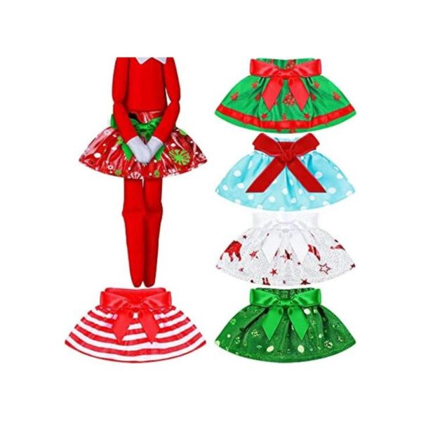 Juego de 6 piezas de ropa de Santa Couture de muñeca de