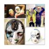 Lanrena Paquete de 12 máscaras faciales completas de