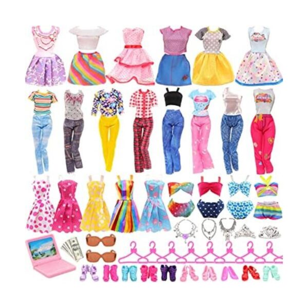 ENOCHT 47 piezas de ropa y accesorios de muñeca para niña_1