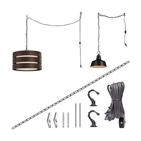 ECUDIS Kit de luces Swag kit de cadena de lámpara de_4