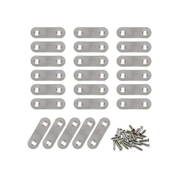 LDEXIN 50 piezas de soporte recto plano acero inoxidable