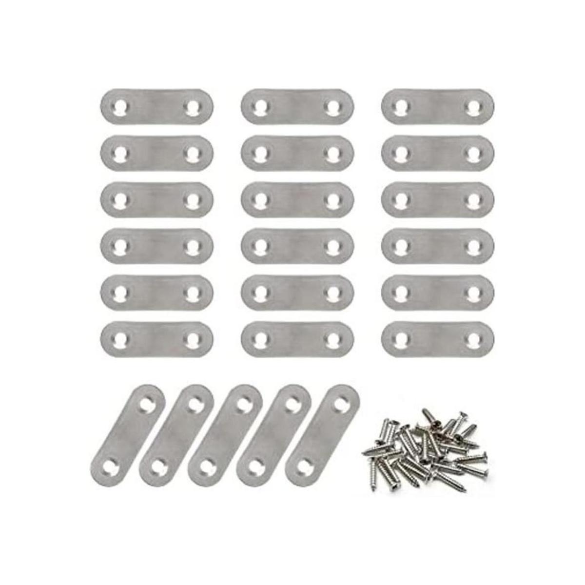 LDEXIN 50 piezas de soporte recto plano acero inoxidable