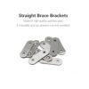 LDEXIN 50 piezas de soporte recto plano acero inoxidable