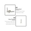 LDEXIN 50 piezas de soporte recto plano acero inoxidable