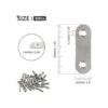 LDEXIN 50 piezas de soporte recto plano acero inoxidable