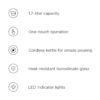 ChefmanHervidor eléctrico de 1.7 litros con tapa de_5