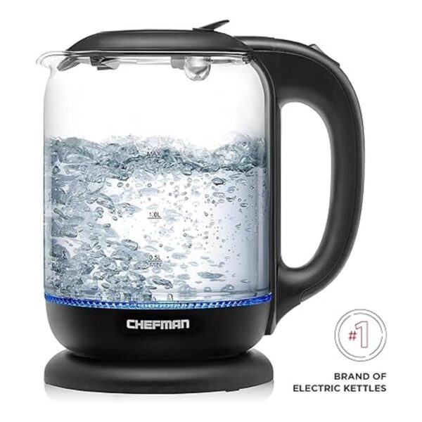 ChefmanHervidor eléctrico de 1.7 litros con tapa de_2
