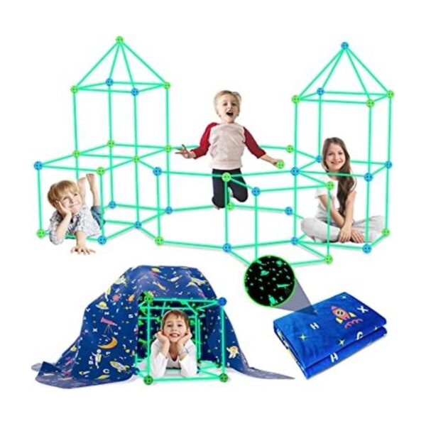 Kit de construcción de fortaleza para niños 160 unidades_1