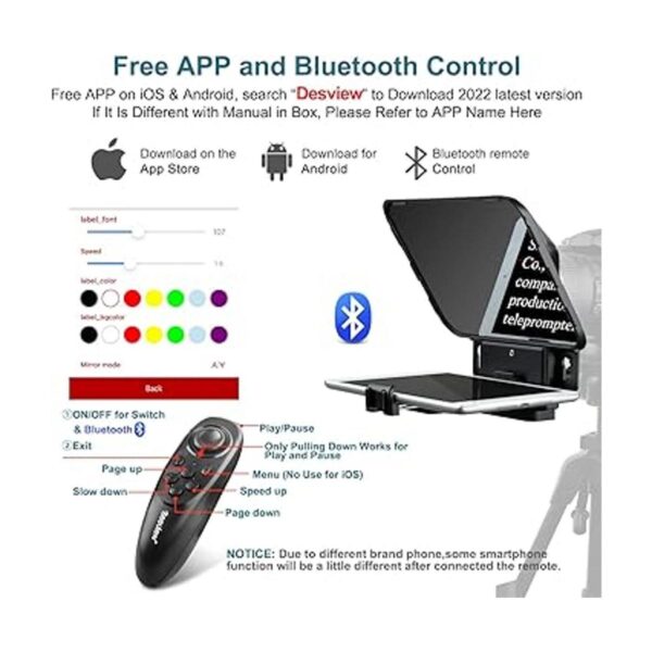 Desview Teleprompter T3 para tableta smartphone iPad de_6
