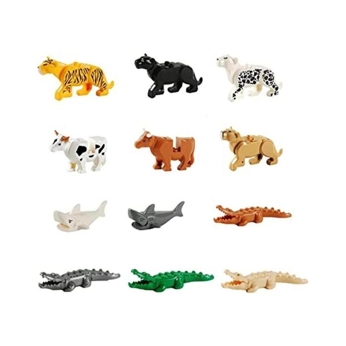 NW 12 bloques de construcción de animales Zoo Sencery