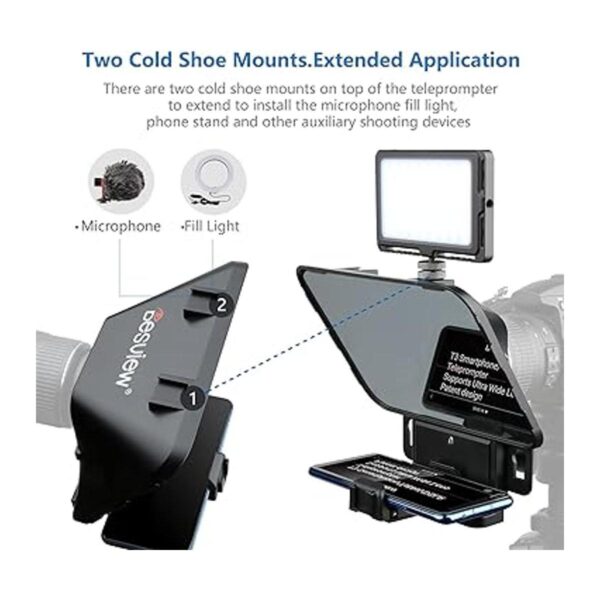 Desview Teleprompter T3 para tableta smartphone iPad de_4