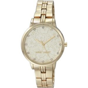 Nine West Reloj de pulsera para mujer con esfera floral_1
