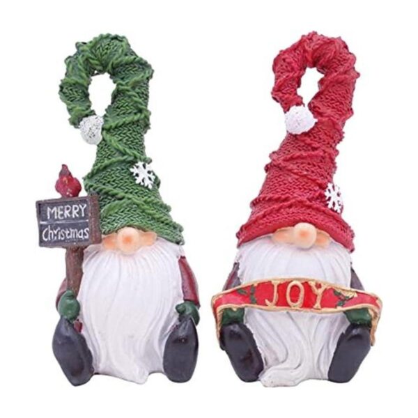 Etistta 2 gnomos de jardín de Navidad para decoración al_1
