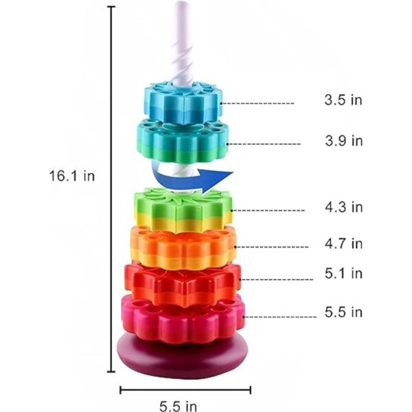 Juguete giratorio para bebés juguete apilable para bebés_2