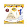 Juego de 6 clavijas triangulares de madera juego de mesa_2