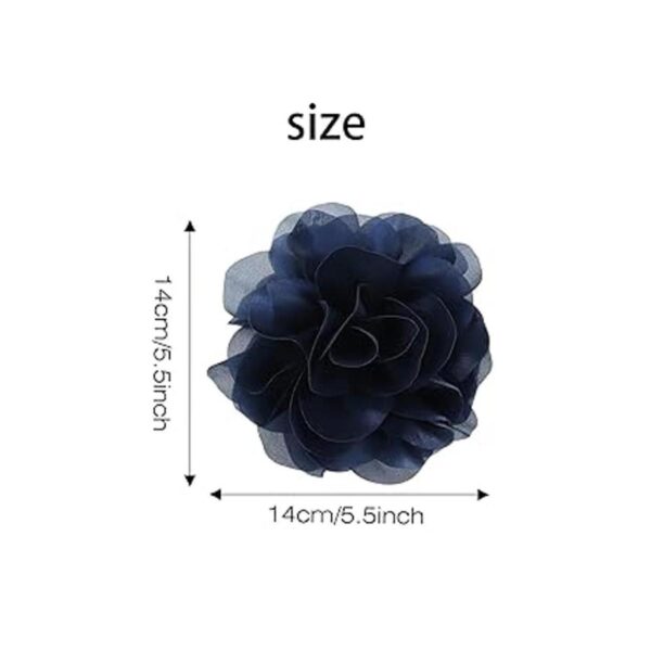 Cinaci 4 unidades de gasa grande rosa flor arco plástico_6