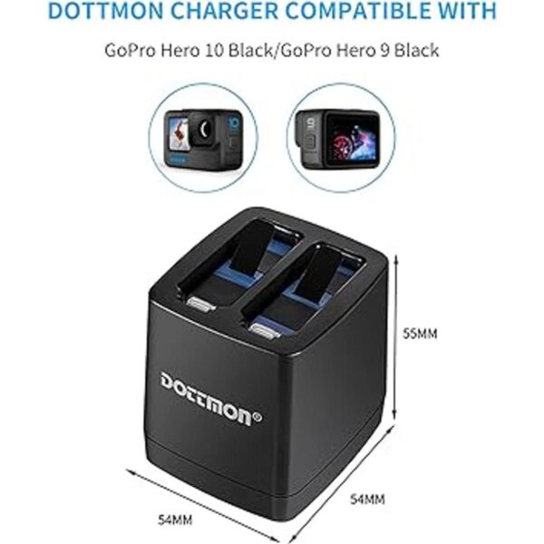 DOTTMON Cargador rápido de batería USB dual con cable tipo_2
